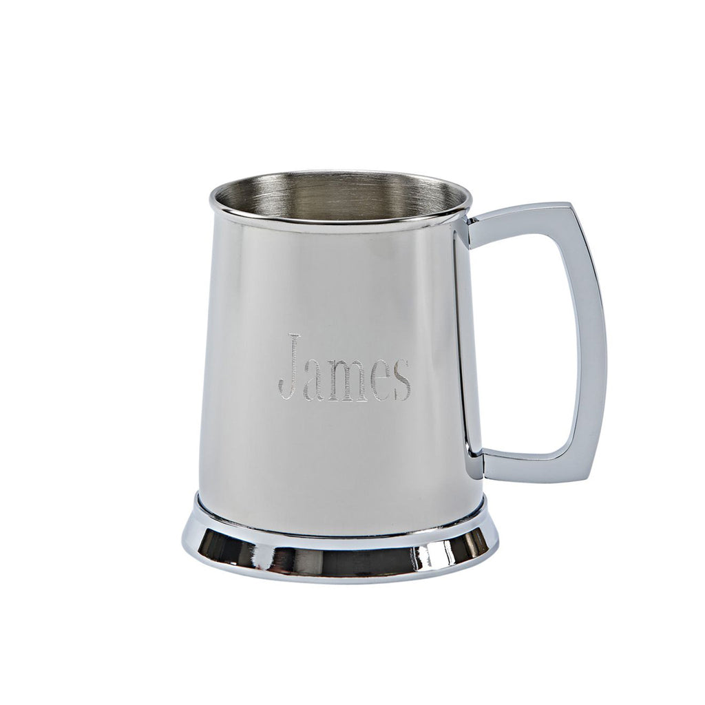 Stainless Steel Tankard with Bright Polished Finish - 20 oz