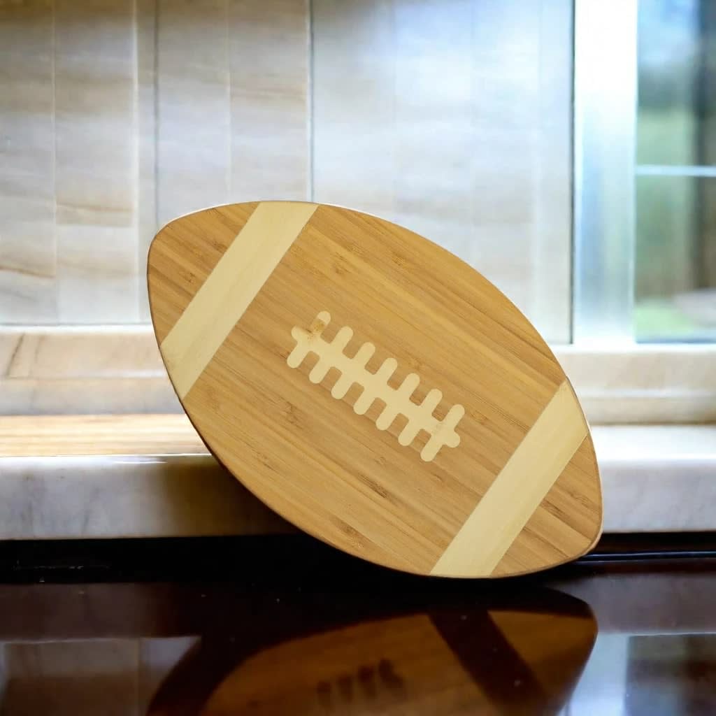 Bamboo Football Cutting Board - 15 x 8.5"