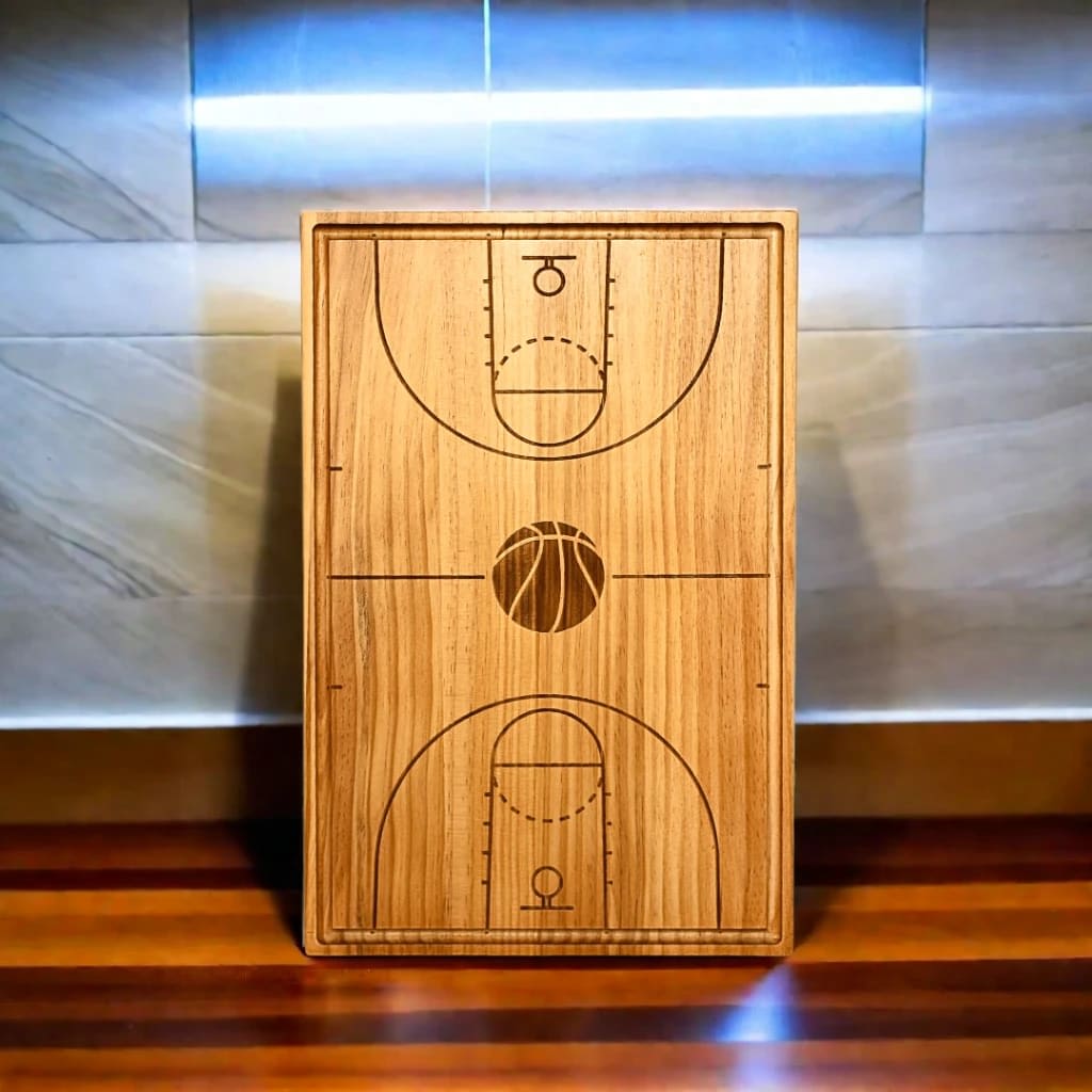 Basketball Court Wood Board - 18" x 12"