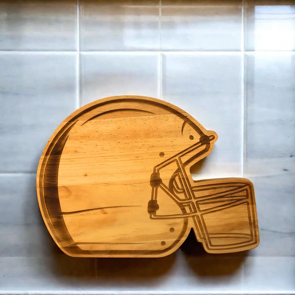 Football Helmet Wood Board - 11" x 15"_lifestyle