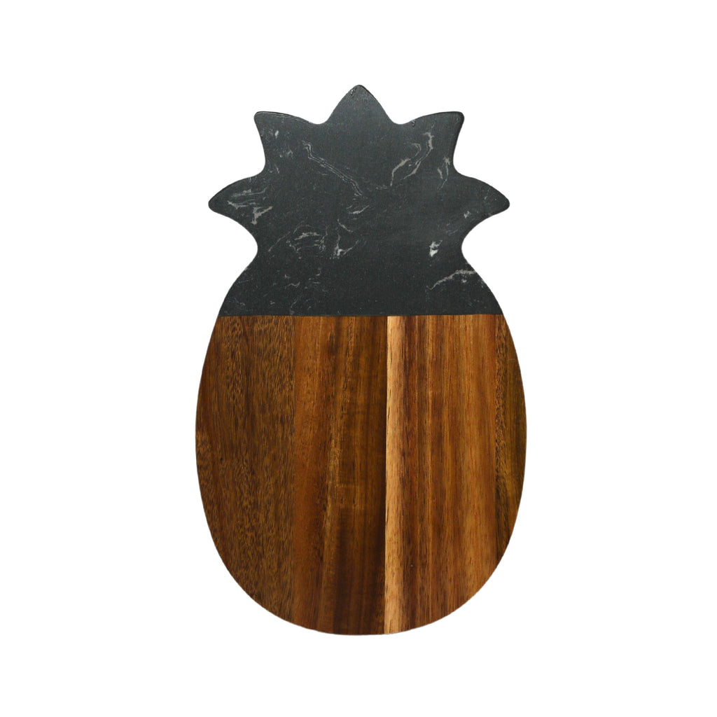 Black Marble and Acacia Wood Pineapple Board_1