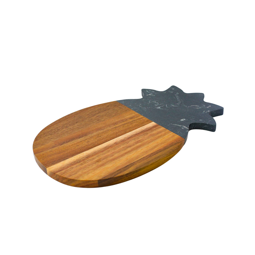 Black Marble and Acacia Wood Pineapple Board_2