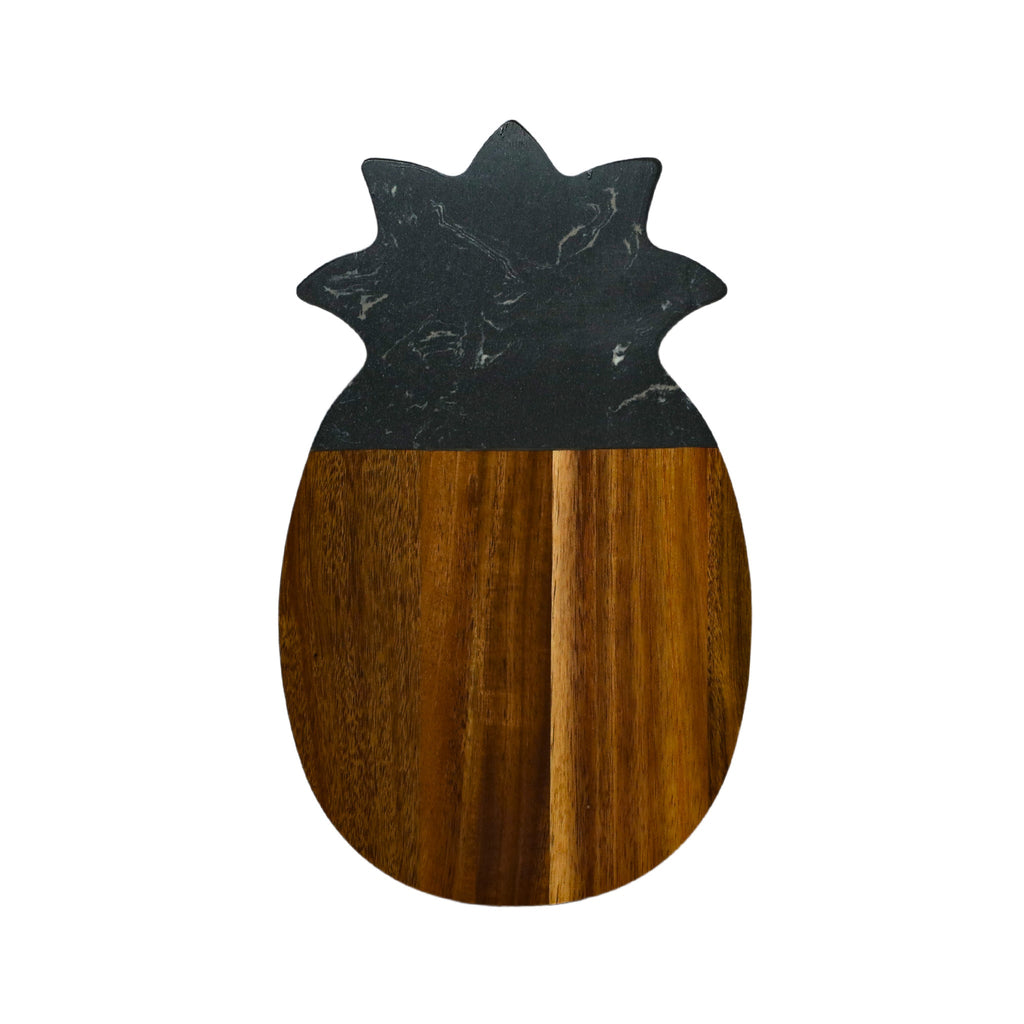 Black Marble and Acacia Wood Pineapple Board_3