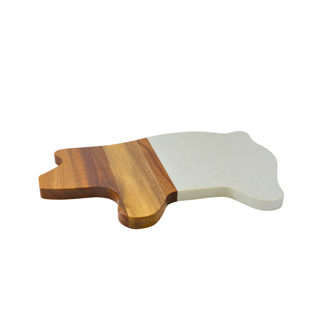 White Marble and Acacia Wood Pig Board_2