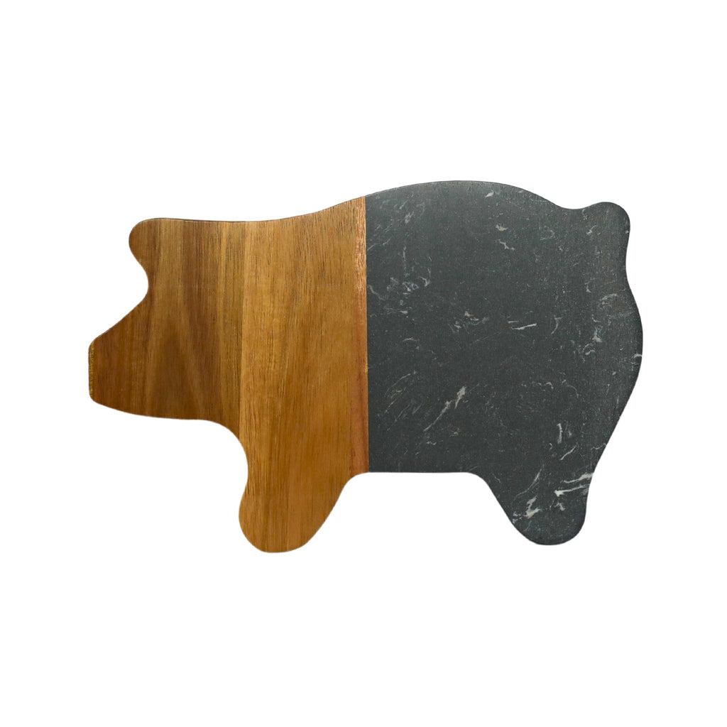 Black Marble and Acacia Wood Pig Board_1