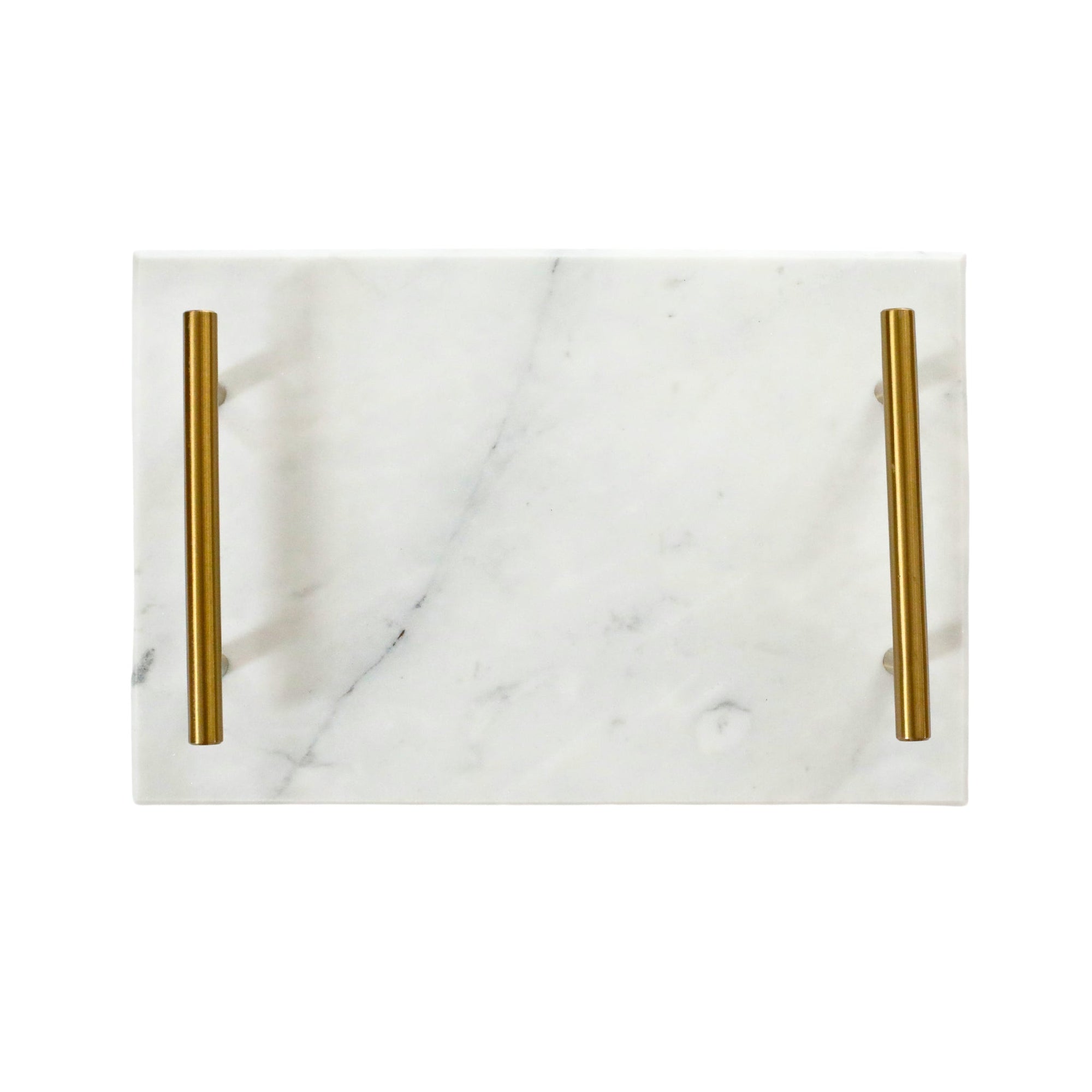 White Marble Board with Gold Handles