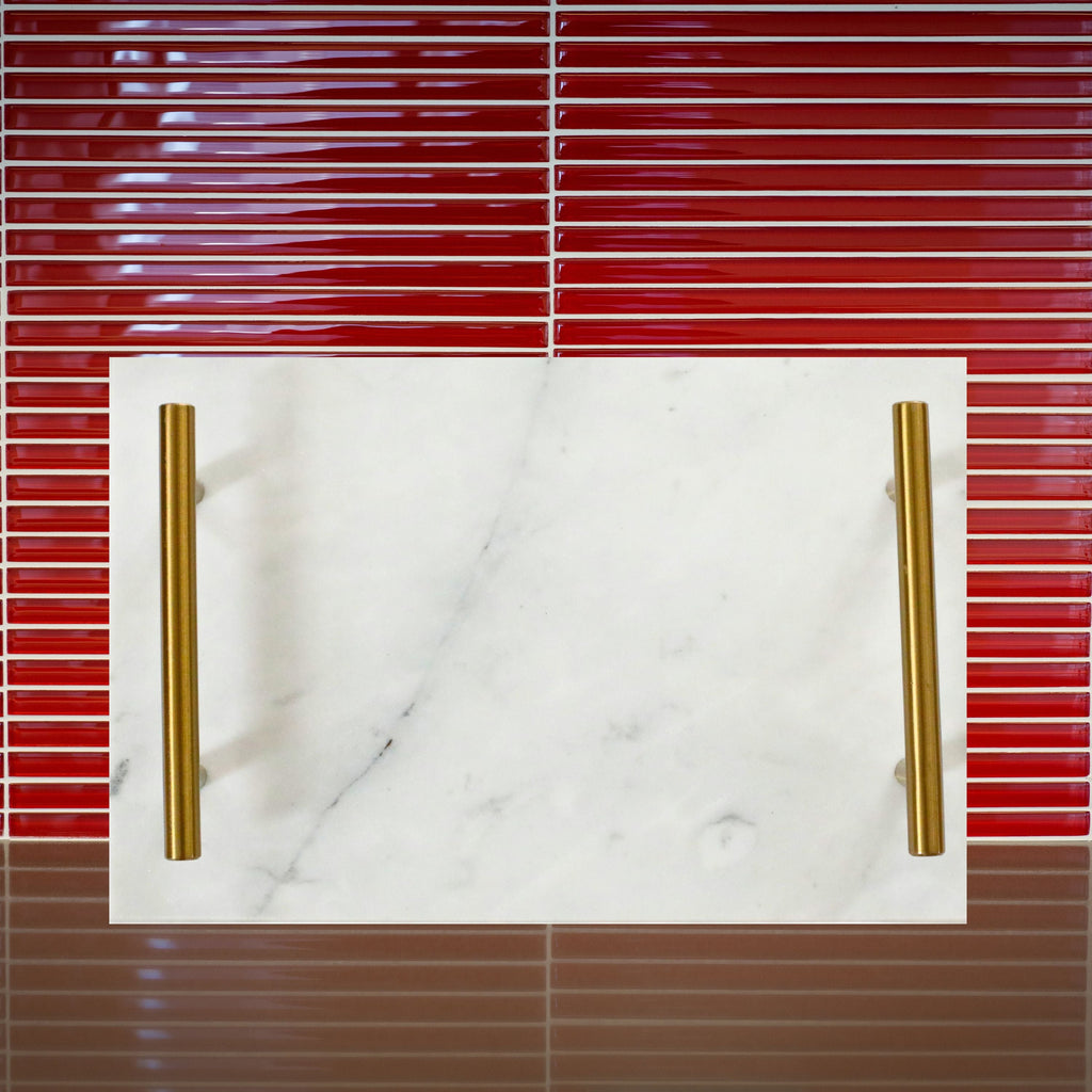 White Marble Board with Gold Handles_lifestyle