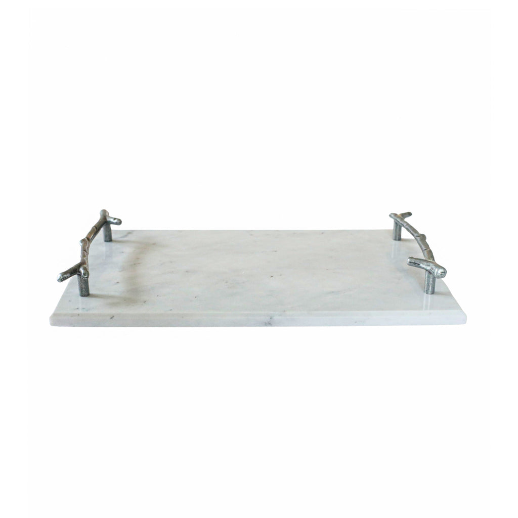White Marble Board with Silver Branch Handles_2