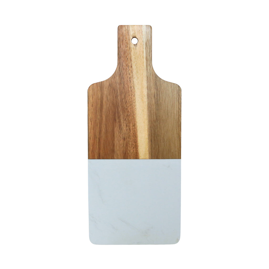 White Marble and Acacia Wood Handled Board_1
