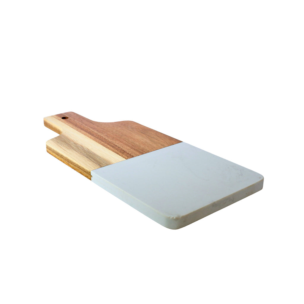 White Marble and Acacia Wood Handled Board_2