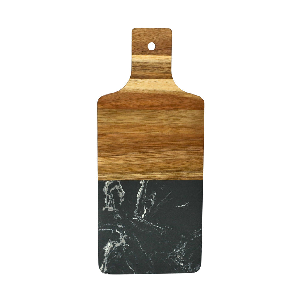 Black Marble and Acacia Wood Handled Board_3