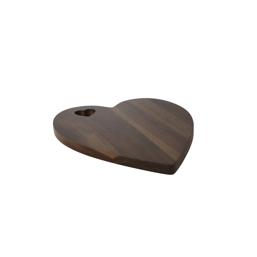 Heart Shaped Acacia Wood Board - 9.75" x 12"_2