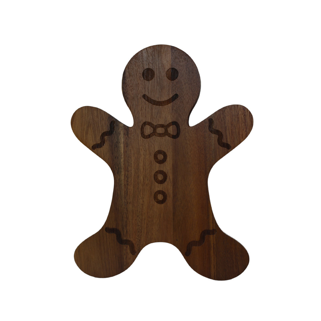 Gingerbread Man Acacia Wood Board - 15" x 11.5"_1