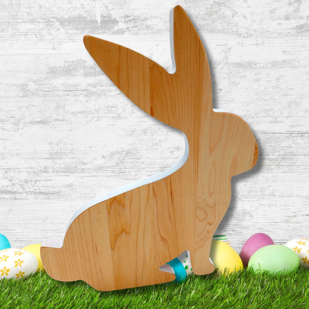 Hopping Wood Bunny Board with White Milk Paint Outline_lifestyle_2