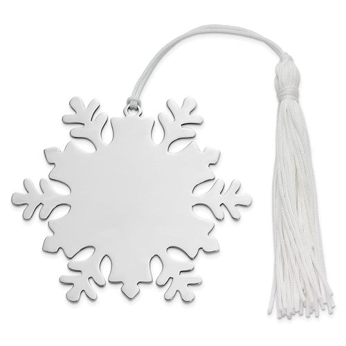 Snowflake Ornament w/White Tassel