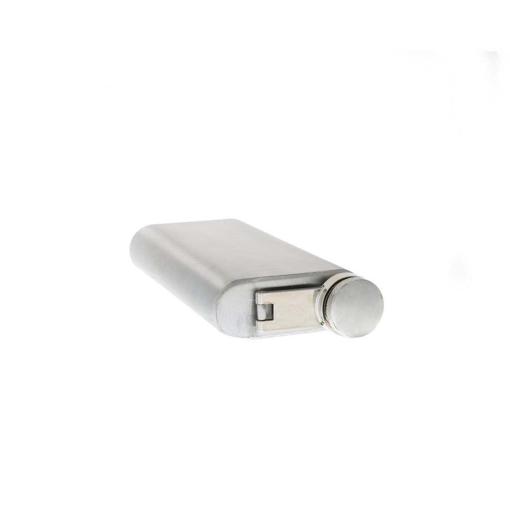 6 oz Silver Stainless Steel Pocket Flask