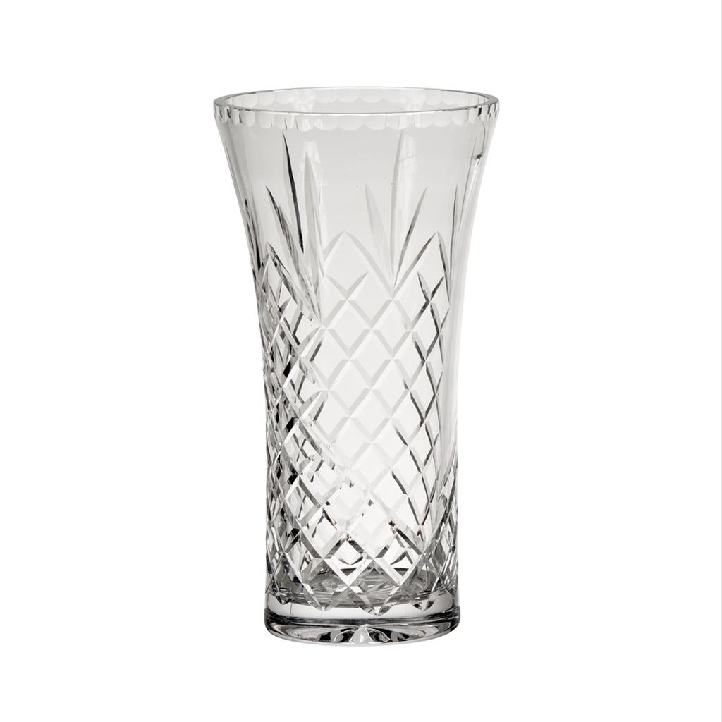 Crystal Flared Vase With Medallion Ii Pattern, 9.5" X 5"