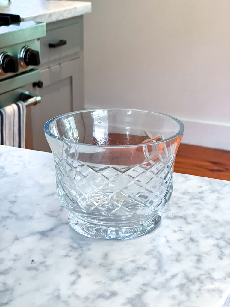 Crystal Round Flared Bowl With Medallion Ii Pattern, 4.5" X 6"