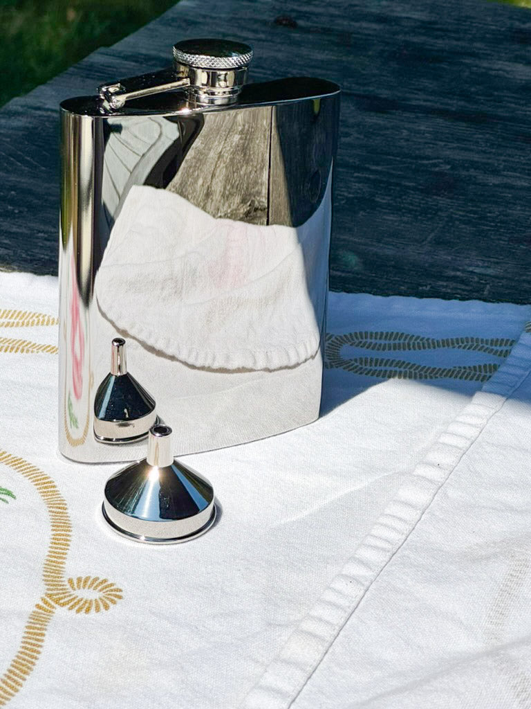 Stainless Steel Polished Finish Flask - 8 oz