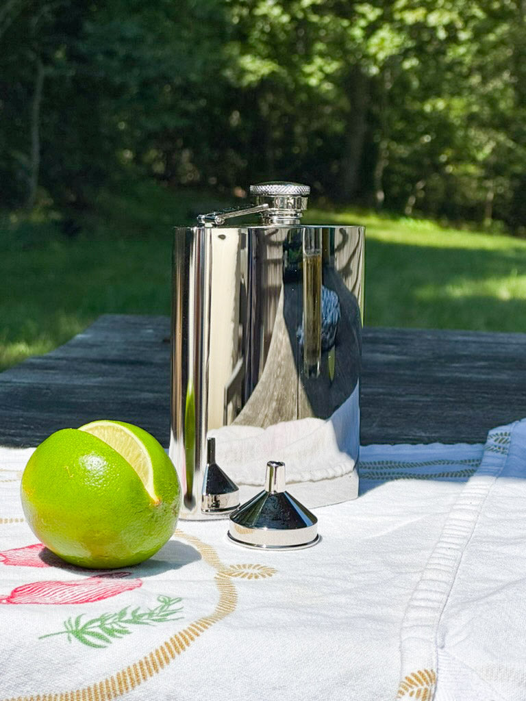 Stainless Steel Polished Finish Flask - 8 oz