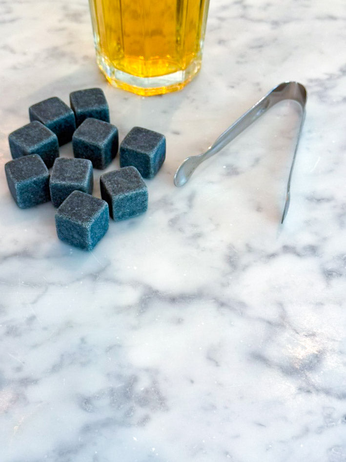 Wood Box Whiskey Stone Set