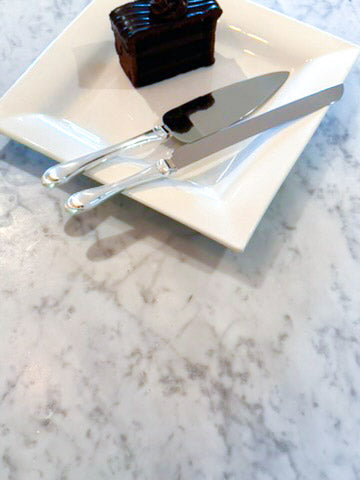 Knife & Server Set With 2-tone Handles