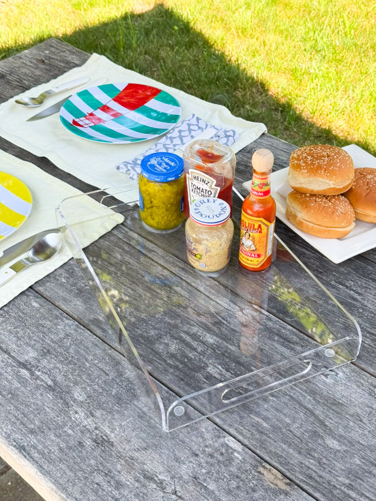 Acrylic Handled Tray - 16.5" x 10.5"_1