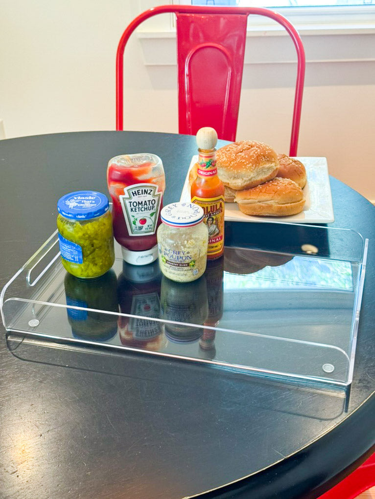 Acrylic Handled Tray - 16.5" x 10.5"