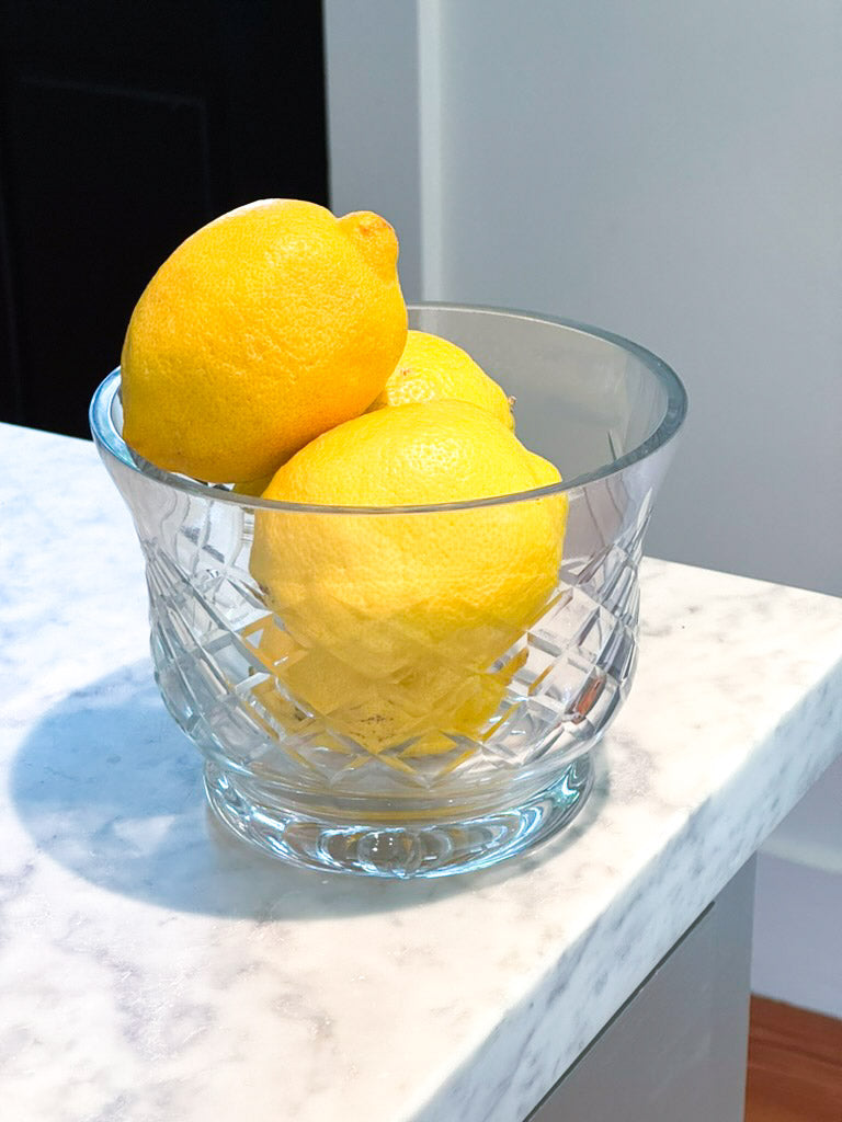 Crystal Round Flared Bowl With Medallion Ii Pattern, 4.5" X 6"