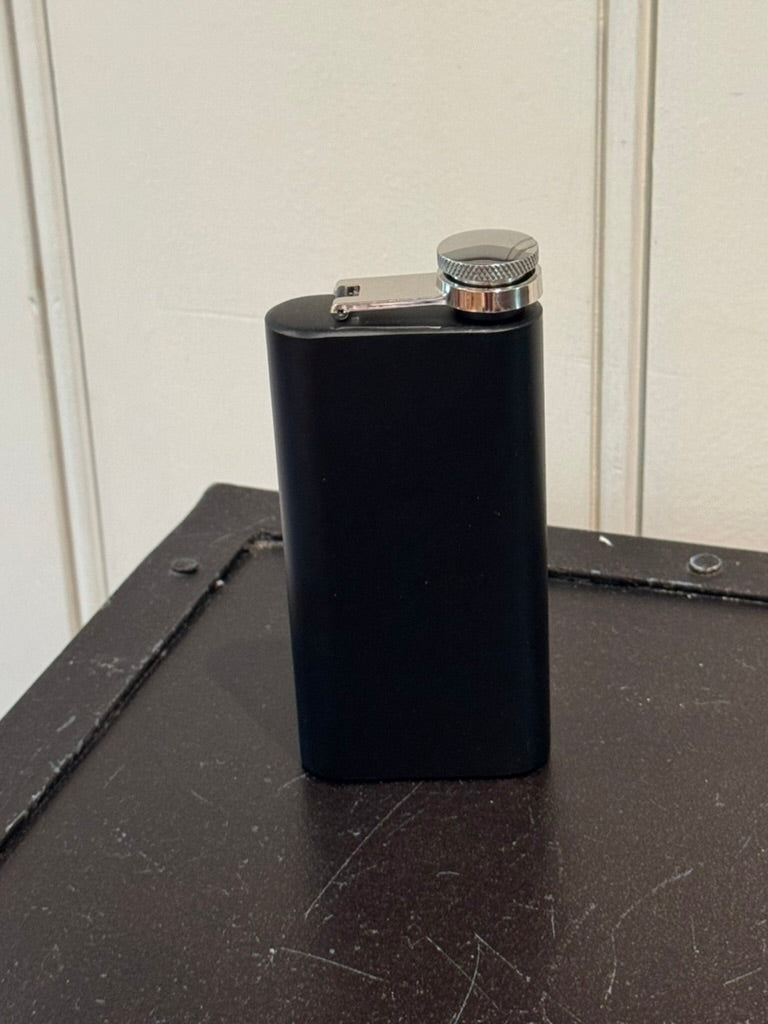 6 oz Black Stainless Steel Pocket Flask