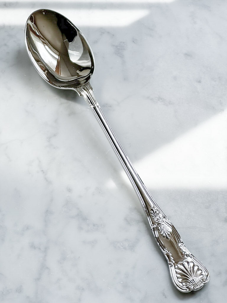 Stuffing Or Serving Spoon With King's Pattern Handle