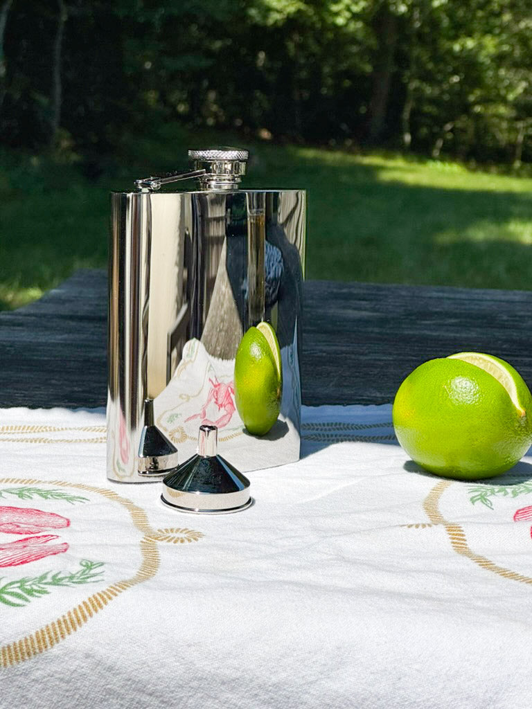 Stainless Steel Polished Finish Flask - 8 oz