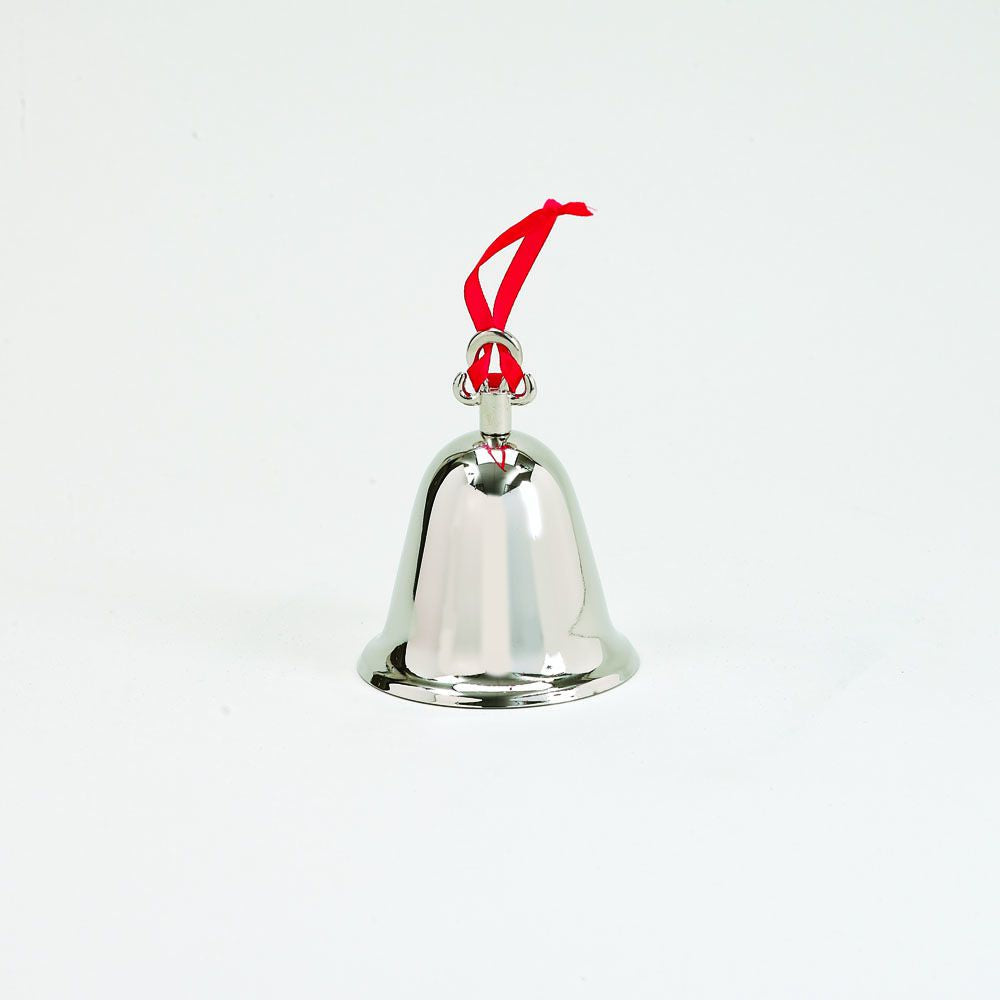 Bell With Red Ribbon Ornament