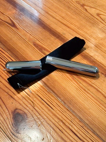 Stainless Steel Cigar Tube with Black Pouch