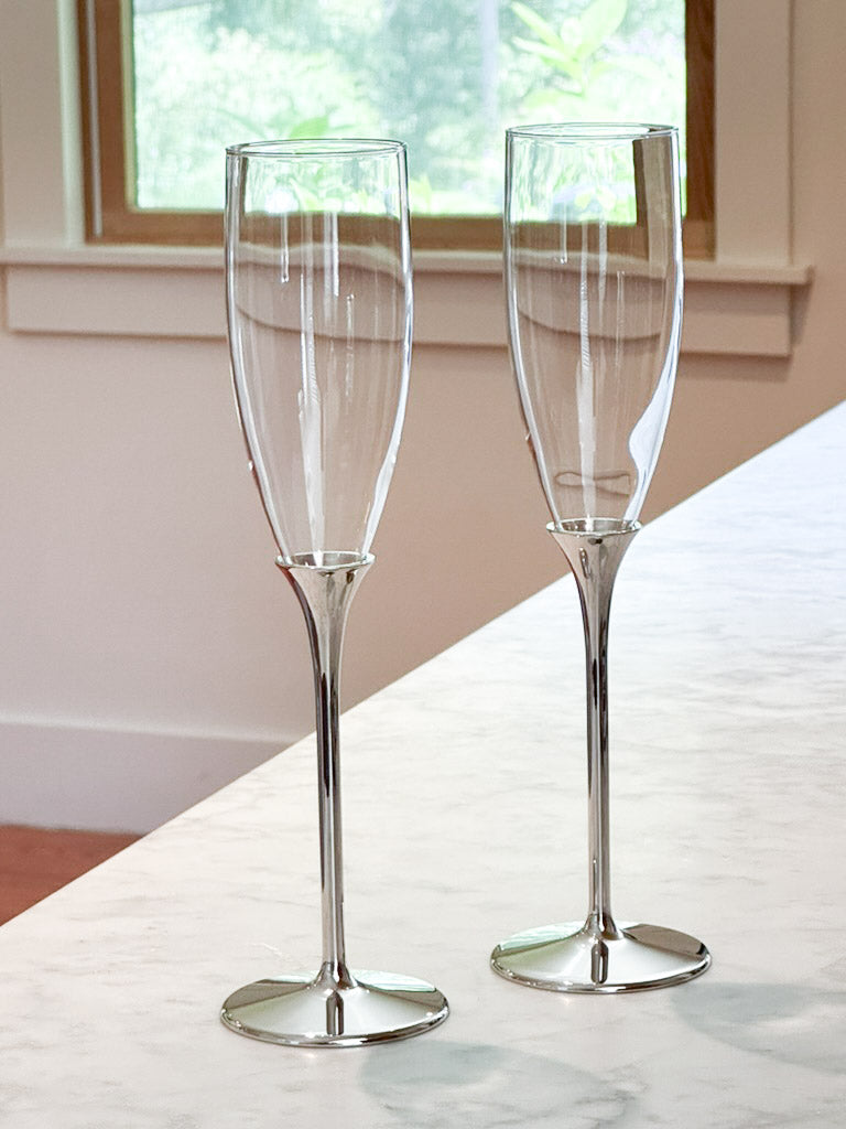 Boston Champagne Toasting Flutes Set