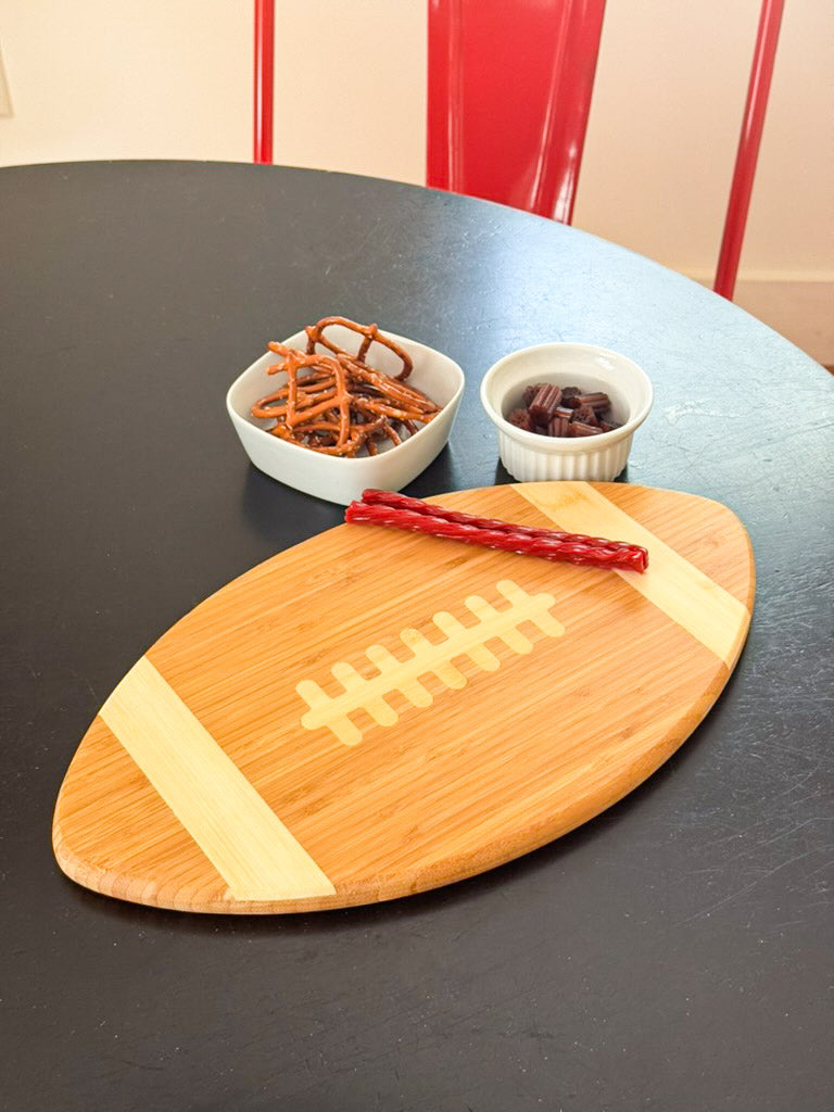 Bamboo Football Cutting Board - 15 x 8.5"