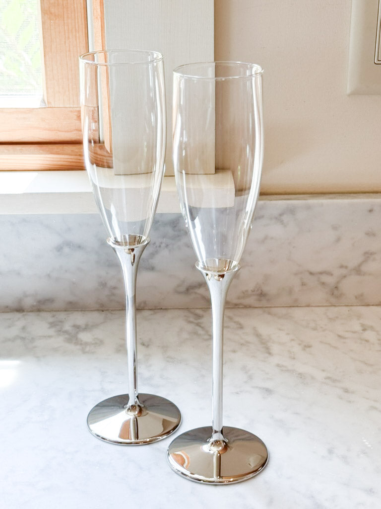 Boston Champagne Toasting Flutes Set