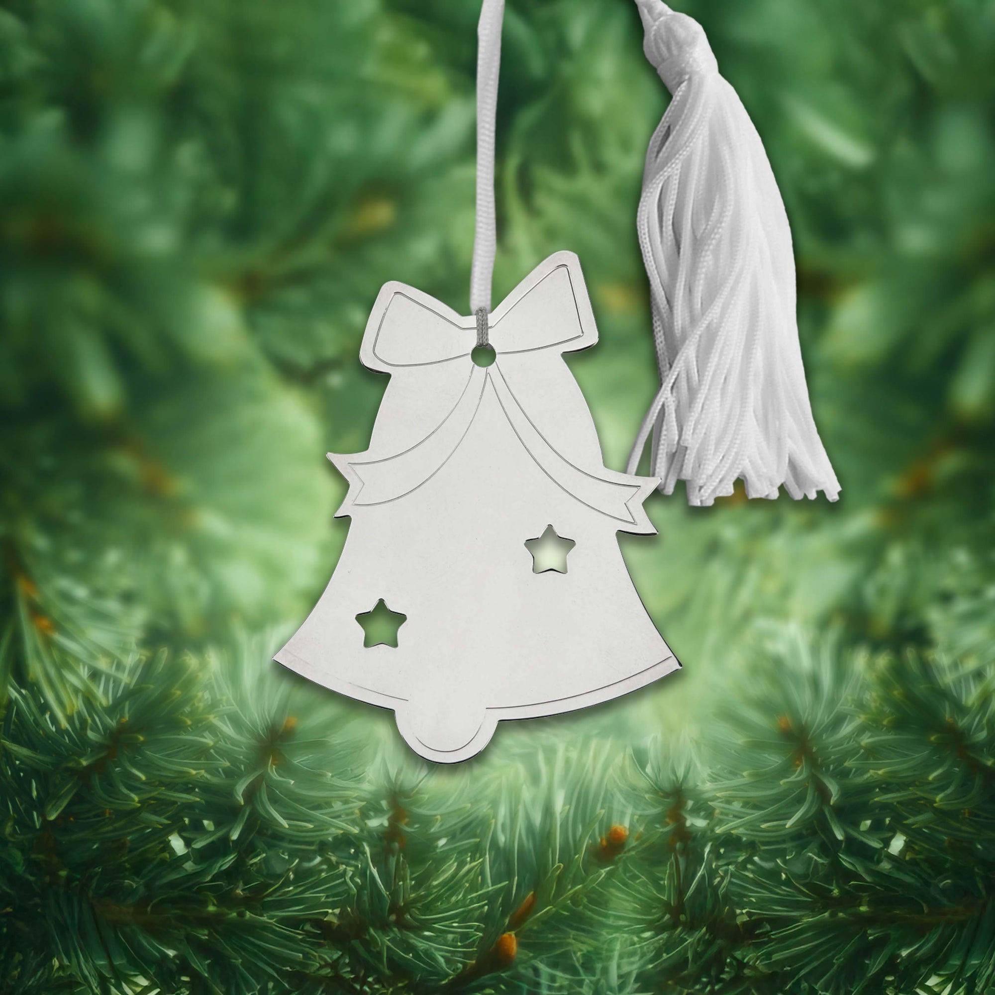 Bell Ornament W/white Tassel