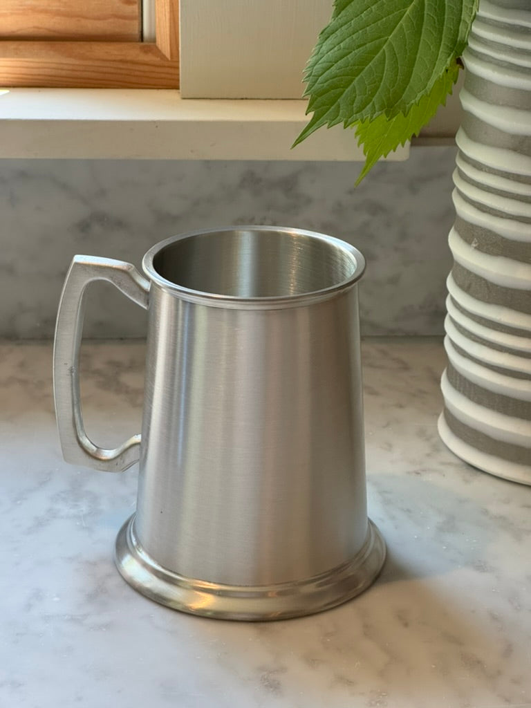Pewter Tankard with Satin Matte Finish